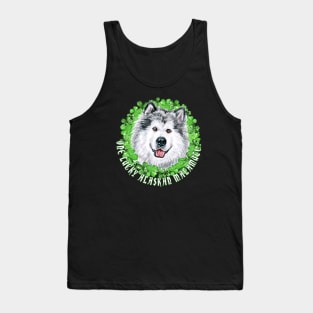 One Lucky Alaskan Malamute Funny St. Patrick Dog Tank Top